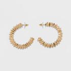 Sugarfix By Baublebar Textured Gold Hoop Earrings - Gold, Girl's