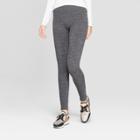 Women's Ribbed Fleece Lined Tights - A New Day Dark Heather Grey