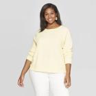 Women's Plus Size Long Sleeve Crewneck Sweatshirt - Universal Thread Yellow