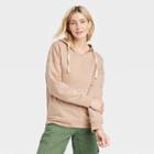 Women's Fleece Hooded Sweatshirt - Universal Thread Light Brown
