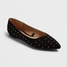 Women's Hillary Pointed Toe Ballet Flats - A New Day Vintage Black