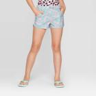 Girls' Woven Printed Ruffle Swim Cover Up Shorts - Cat & Jack Aqua Xs, Girl's, Blue