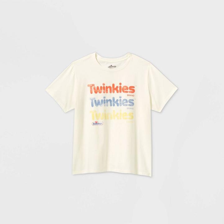 Hostess Women's Twinkies Short Sleeve Graphic T-shirt White