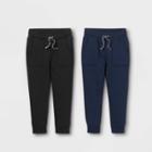 Toddler Boys' 2pk Quilted Knit Jogger Pull-on Pants - Cat & Jack Black/navy