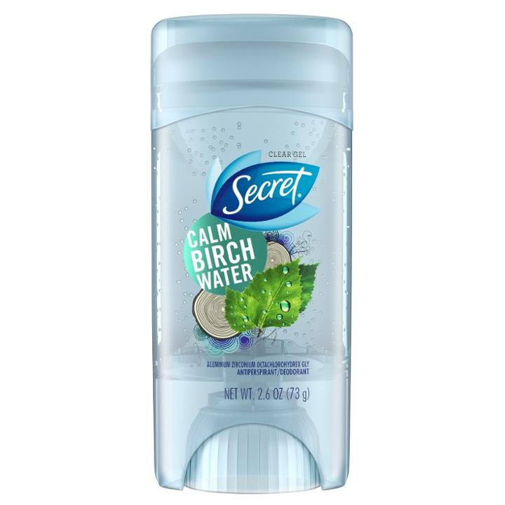 Secret Fresh Calm Birch Water Clear Gel Antiperspirant And Deodorant