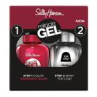 Sally Hansen Miracle Gel Nail Polish Duo Pack - 940 Bordeaux Glow & Shiny Top Coat