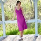 Women's Sleeveless Satin Slip Dress - A New Day Purple