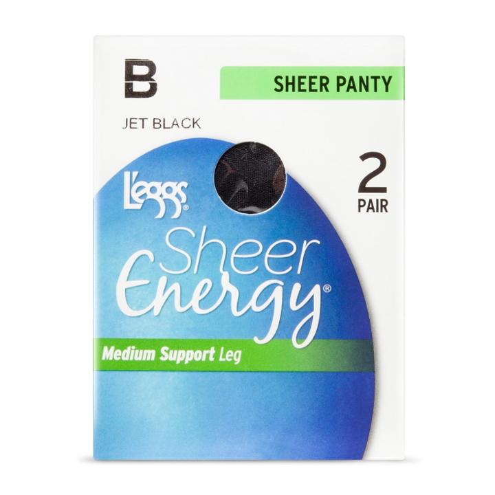 Women's L'eggs Sheer Energy All Sheer Pantyhose - Q0308s - Jet Black B