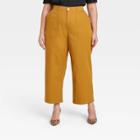 Women's Plus Size High-rise Regular Fit Wide Leg Pants - Who What Wear Brown