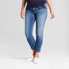 Maternity Inset Panel Skinny Crop Jeans - Isabel Maternity By Ingrid & Isabel Medium Wash 8, Women's, Blue