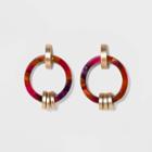Acetate Ring With Links Earrings - A New Day Gold, Women's