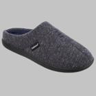Isotoner Men's Heather Knit Preston Hoodback Slippers - Navy Blue