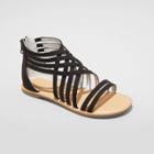 Girls' Vienna Gladiator Sandals - Cat & Jack Black