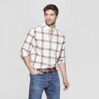 Men's Plaid Standard Fit Long Sleeve Northrop Poplin Button-down Shirt - Goodfellow & Co