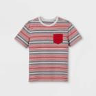 Boys' Striped Short Sleeve T-shirt - Cat & Jack Bright Red/gray