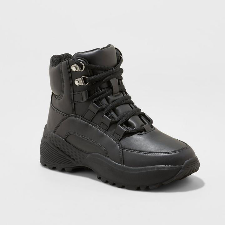 Women's Corene High Top Chunky Sneakers - Wild Fable Black