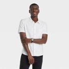 Men's Floral Print Standard Fit Short Sleeve Button-down Shirt - Goodfellow & Co White/floral