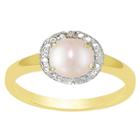 Target Freshwater Pearl And Diamond Accent Ring Gold Plated (ij-i2-i3) -
