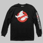 Ripple Junction Men's Ghostbusters Long Sleeve Graphic T-shirt - Black