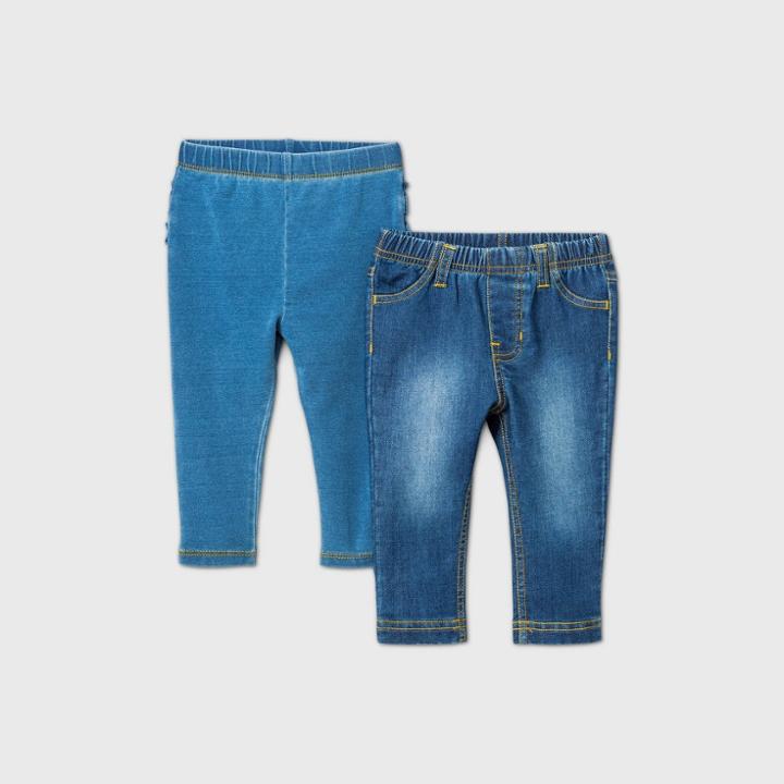 Baby Girls' 2pk Jeans - Cat & Jack Blue