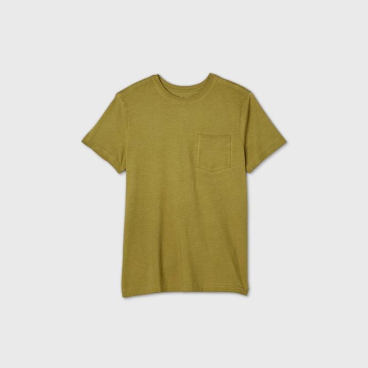 Men's Standard Fit Short Sleeve Crew Neck T-shirt - Goodfellow & Co Moss Green