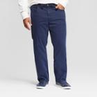 Men's Big & Tall Slim Straight Fit Twill Pants - Goodfellow & Co Navy
