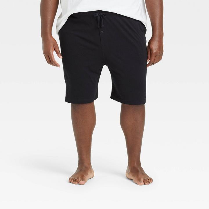 Men's Big & Tall 9 Knit Pajama Shorts - Goodfellow & Co Black