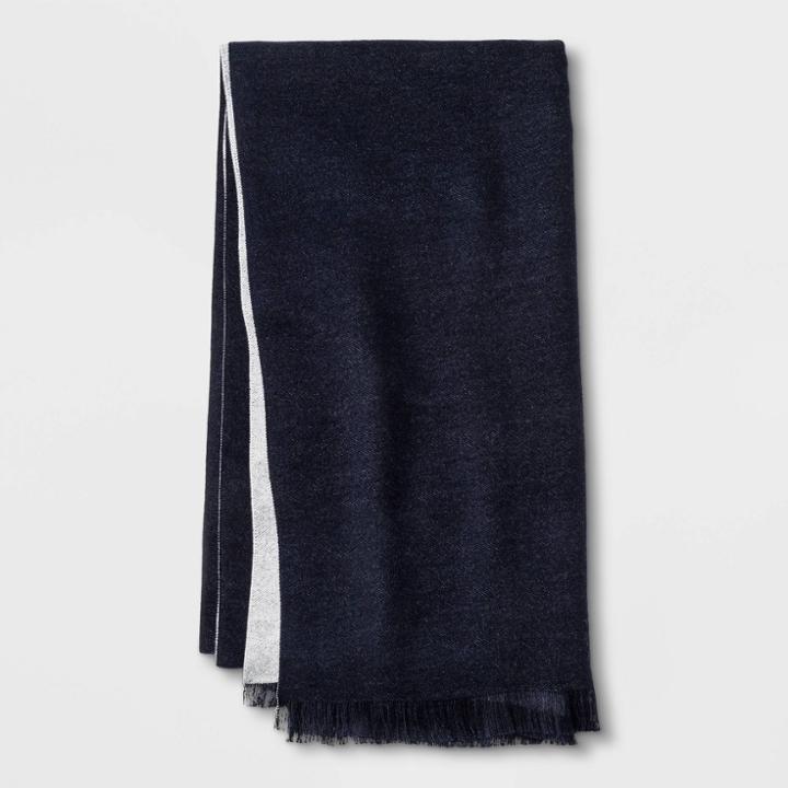 Men's Reversible Oblong Scarf - Goodfellow & Co Navy, Blue