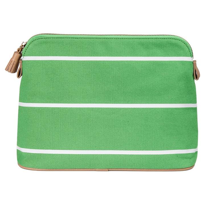Cathy's Concepts Personalized Green Striped Cosmetic Bag - G,