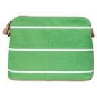 Cathy's Concepts Personalized Green Striped Cosmetic Bag - G,