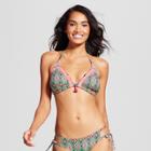 Women's Embroidered Triangle Bikini Top - Xhilaration Multi Ikat D/dd Cup,