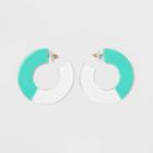 Sugarfix By Baublebar Two-tone Clear Acrylic Hoop Earrings - Aqua, Girl's