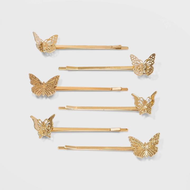 Girls' 6pk Velvet Braided Headband - Art Class Gold