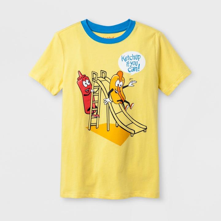 Boys' Ketchup And Mustard Graphic Short Sleeve T-shirt - Cat & Jack Yellow