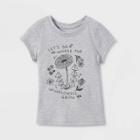Toddler Girls' Wildflowers Short Sleeve Graphic T-shirt - Cat & Jack Gray