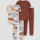 Carter's Just One You Toddler Boys' 4pc Bears Pajama Set - Brown