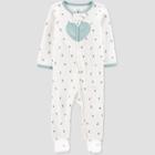 Baby Girls' Heart Dot Footed Pajama - Just One You Made By Carter's Blue Newborn