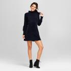 Women's Long Sleeve Sweater Dress - Xhilaration Blue