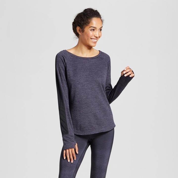 Women's Colorblock Tech Fleece Crew Pullover - C9 Champion Dark Heather Gray