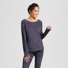 Women's Colorblock Tech Fleece Crew Pullover - C9 Champion Dark Heather Gray