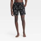 Men's David Bowie Pink Floyd Pajama Shorts - Black