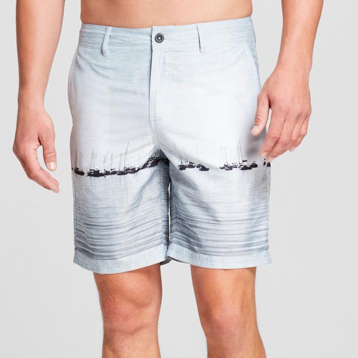 Men's 9 Real Boats Hybrid Swim Shorts - Goodfellow & Co Gray