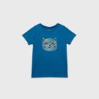 Girls' Short Sleeve Flip Sequin Cat T-shirt - Cat & Jack Blue