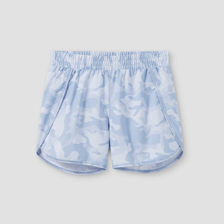 Girls' Run Shorts - All In Motion Camo Gray