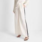 Women's Wide Leg Trousers - Future Collective With Kahlana Barfield Brown Cream Xxs