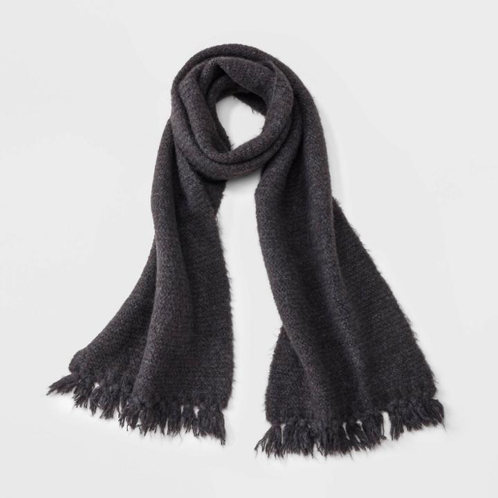 Women's Blanket Scarf - Universal Thread Black