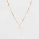 Sugarfix By Baublebar Pearl Initial T Pendant Necklace - Pearl, White