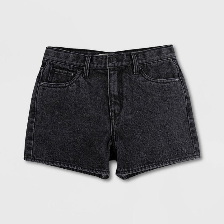 Levi's Girls' High-rise Jean Shorts - Black