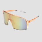 All In Motion Women's Shield Sunglasses With Mirrored Lenses - All In