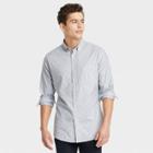 Men's Slim Fit Long Sleeve Button-down Shirt - Goodfellow & Co Gray